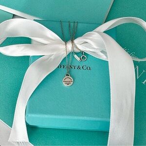 Authentic Tiffany & Co. Mini Round Pendant Necklace